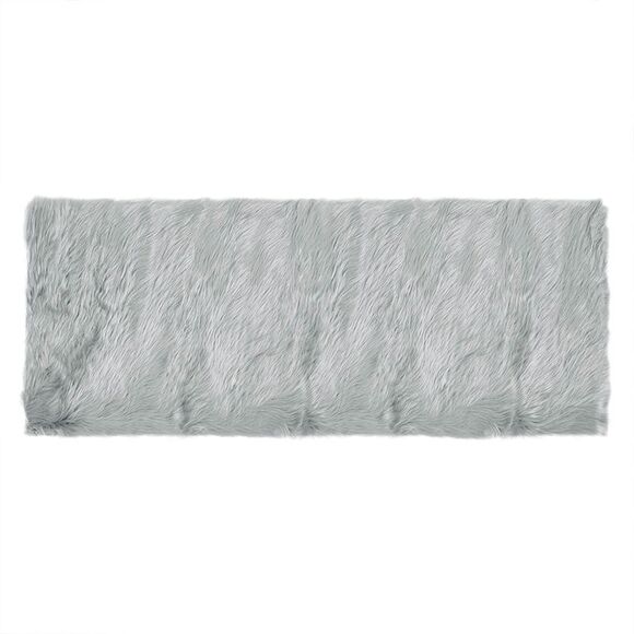 Soft Faux Fur Rug Indoor Fluffy Area Rugs Rectangle Floor Mat 2 x 5ft Gray - Picture 1 of 6